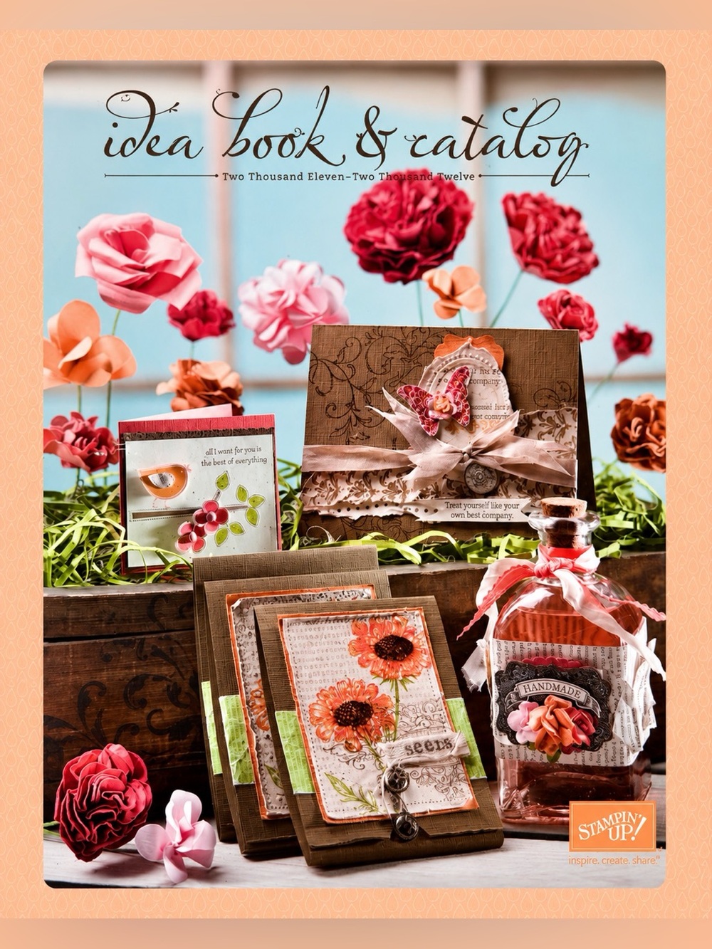 Stampin Up Idea Book & Catalog 2011 2012 Papercraft Scrapbook Guide
